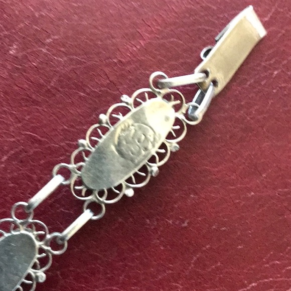 Vintage Abalone Sterling Silver Bracelet EUC - Picture 4 of 10